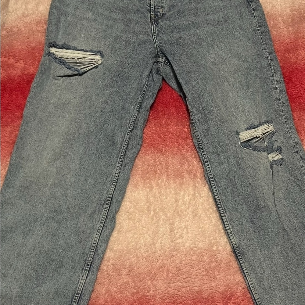 H&M Women's Straight Leg Jeans - Light Blue